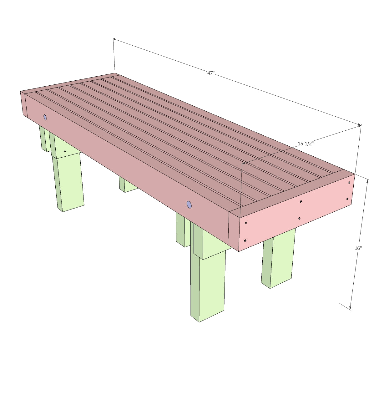 Springtime Garden Bench