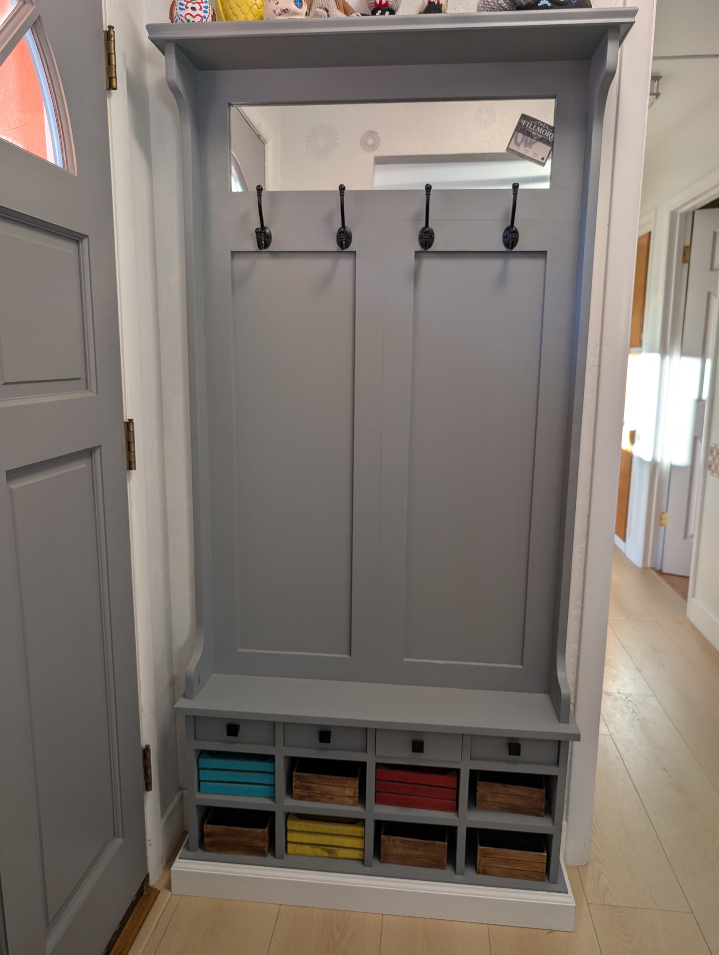 Entryway Hall Tree Cabinet