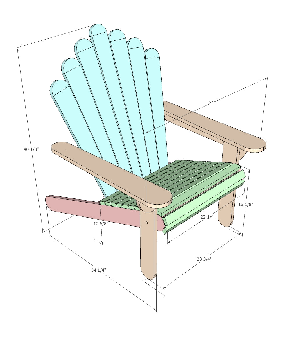 Adirondack Chairs (2 sizes)