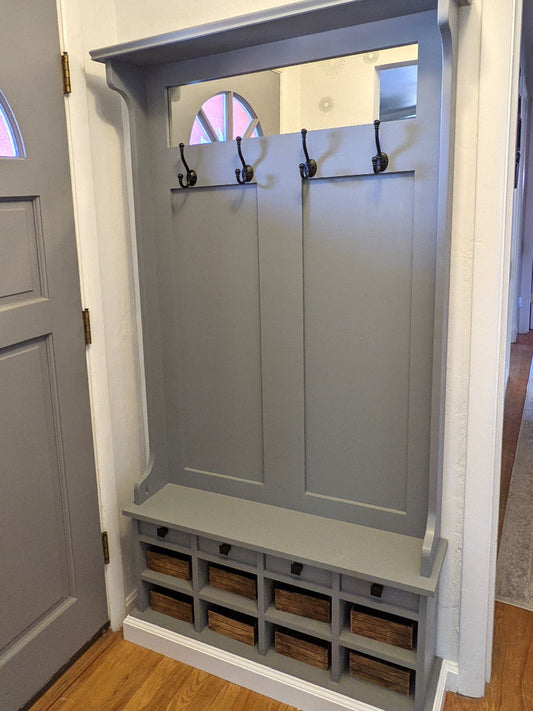 Entryway Hall Tree Cabinet