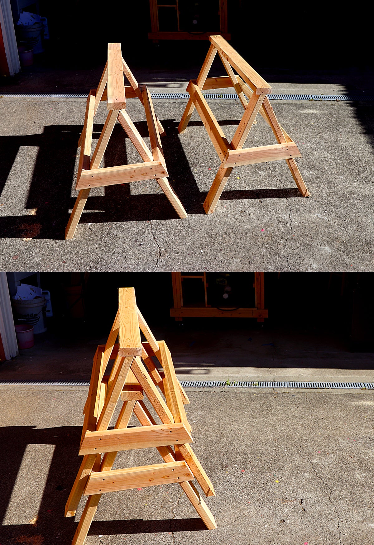 Easy Stacking Sawhorses (U.S. and Metric)