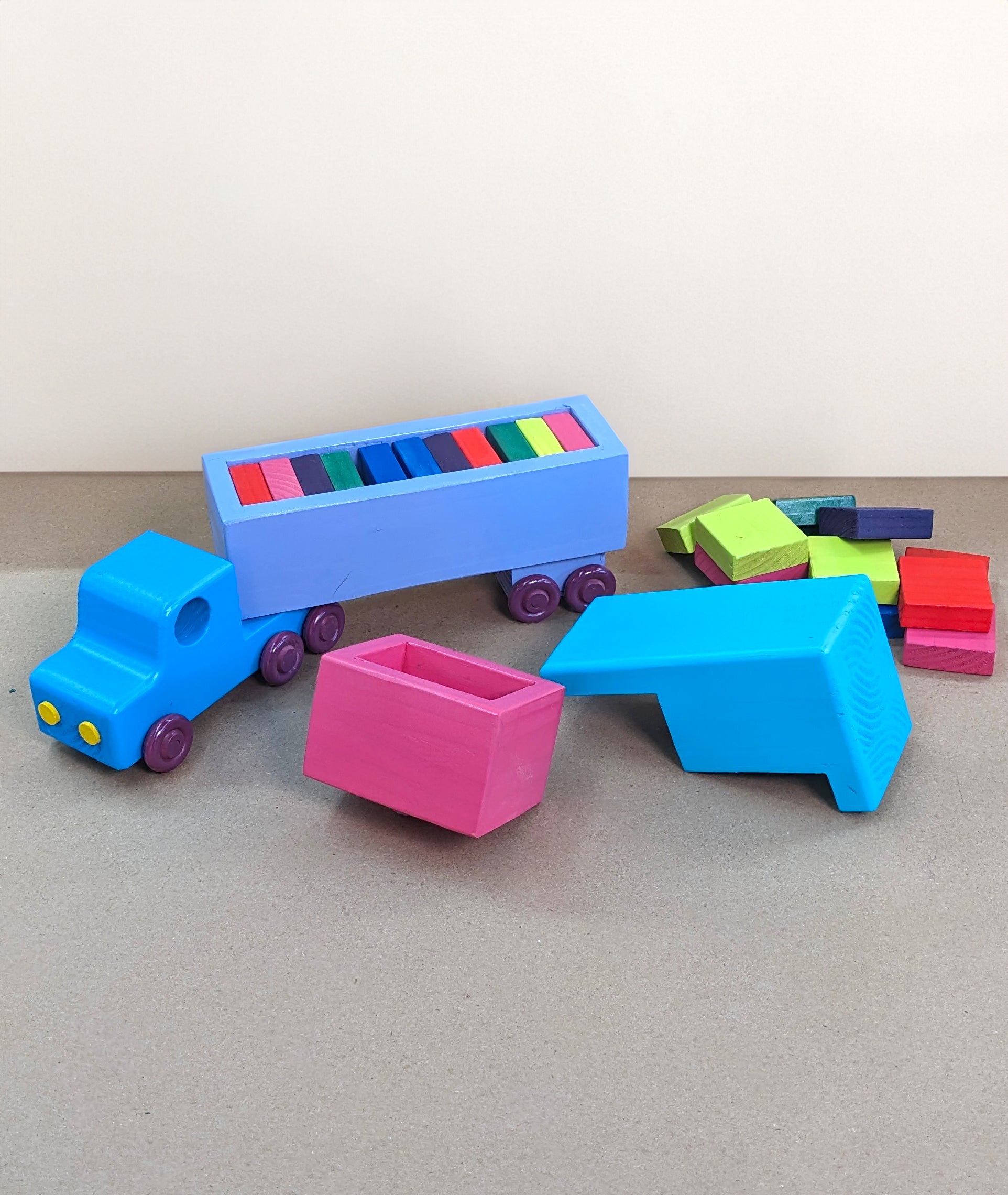 Modular toy truck selling set